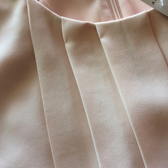 Ann Taylor Pleated Sheath Dress in Blush Pink <2> - Picture 5 of 8